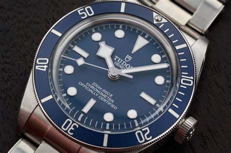 tudor black dial blue bezel|TUDOR Black Bay 58 watch .